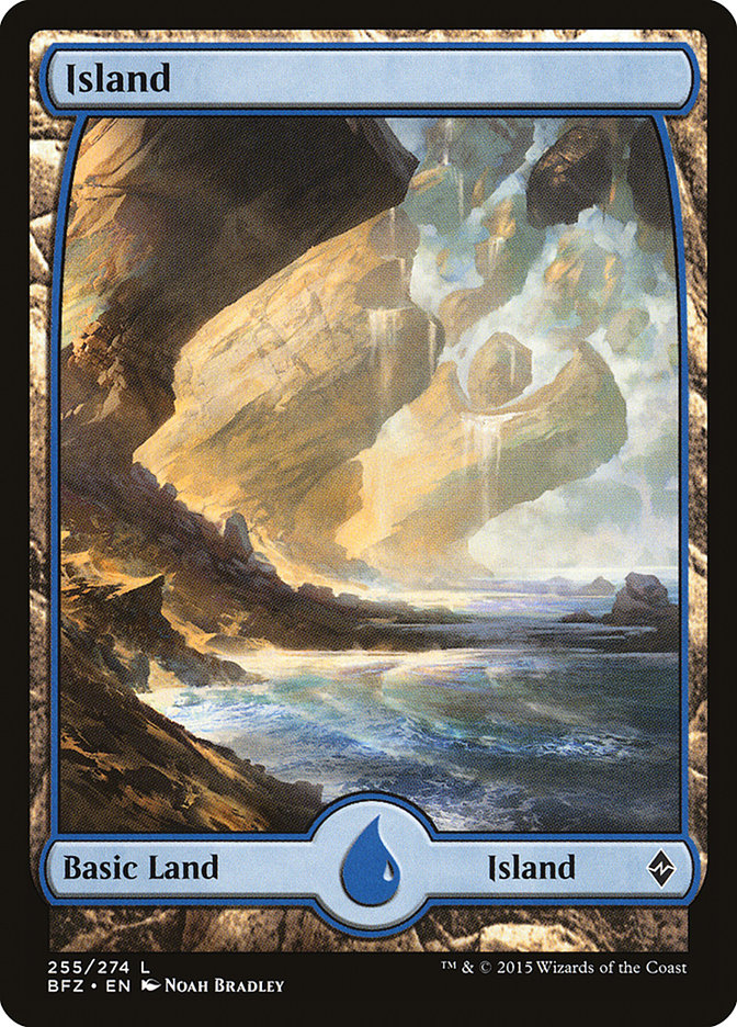 Island (255) (Full Art) [Battle for Zendikar] Magic: The Gathering