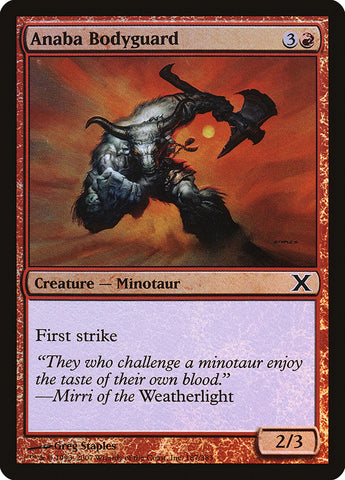 Anaba Bodyguard (Premium Foil) [Tenth Edition] Magic: The Gathering