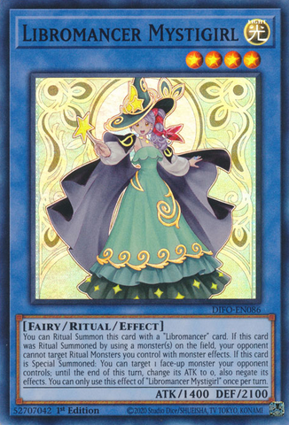 Libromancer Mystigirl [DIFO-EN086] Super Rare - Yugioh Cards For Your TCG Needs!