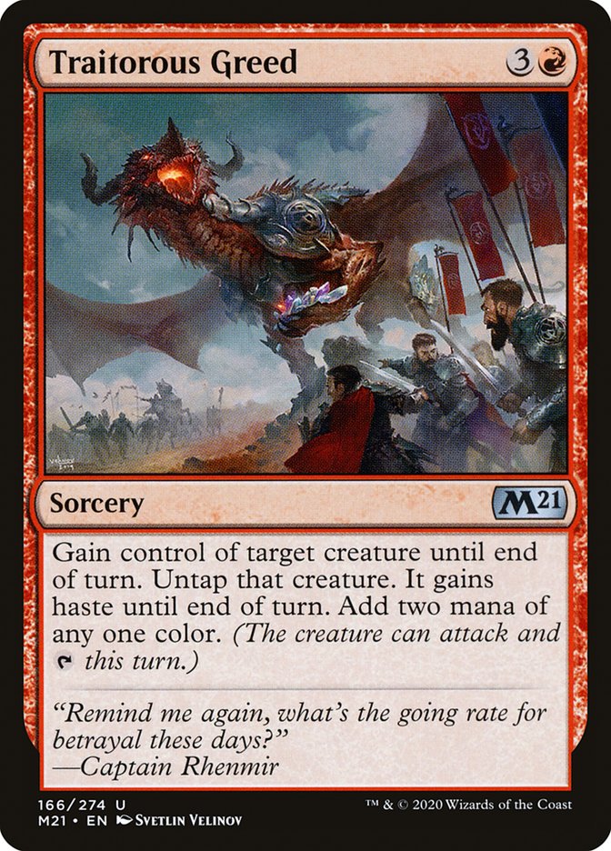 Traitorous Greed [Core Set 2021] Magic: The Gathering