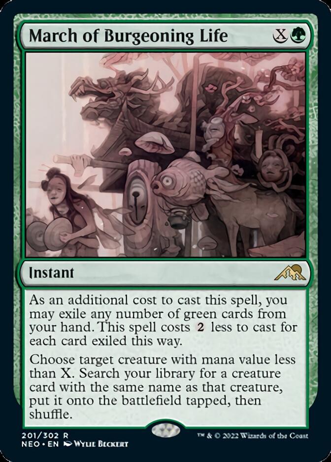 March of Burgeoning Life [Kamigawa: Neon Dynasty] Magic: The Gathering