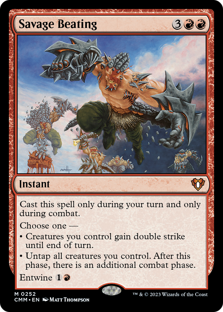 Savage Beating [Commander Masters] Magic: The Gathering