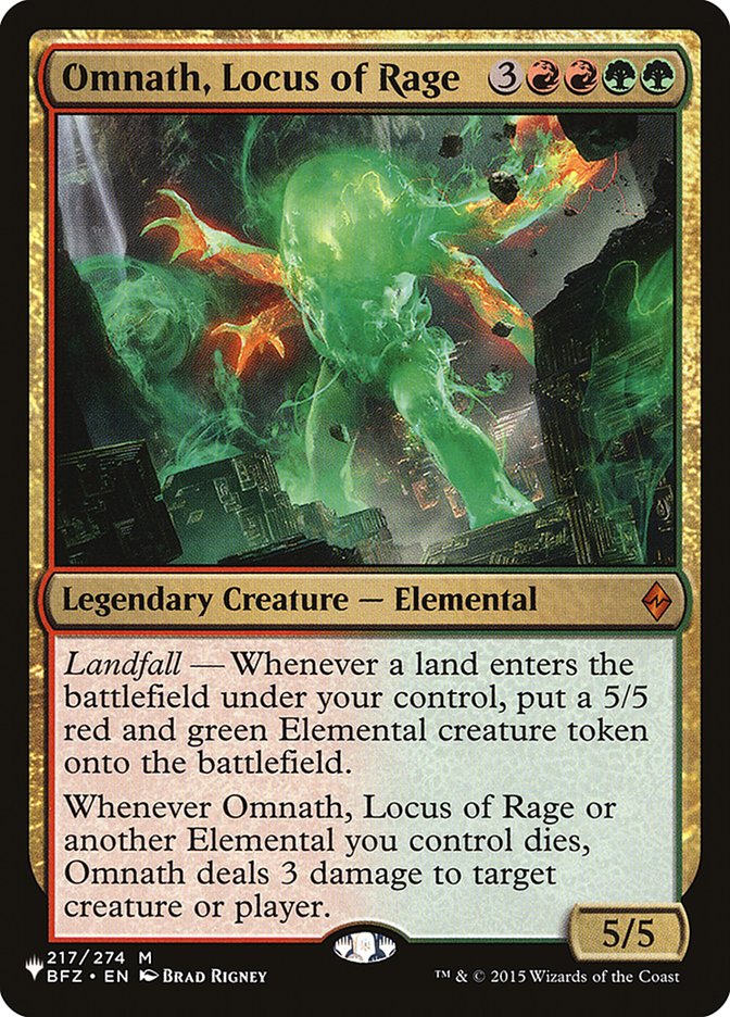 Omnath, Locus of Rage [The List] Magic: The Gathering