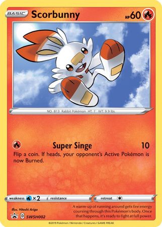 Scorbunny (SWSH002) [Sword & Shield: Black Star Promos] Pokémon