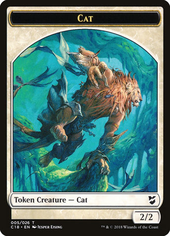 Cat Token [Commander 2018 Tokens] Magic: The Gathering