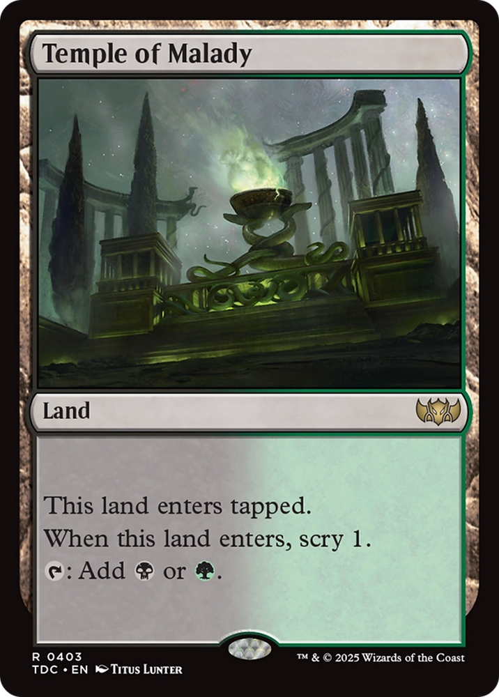 Temple of Malady [Tarkir: Dragonstorm Commander] Magic: The Gathering