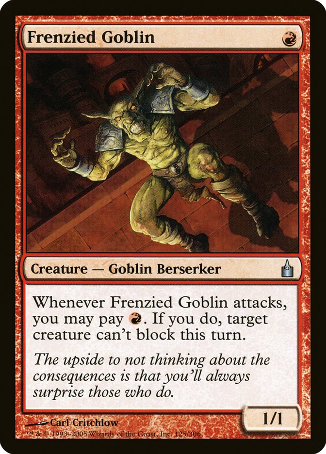 Frenzied Goblin [Ravnica: City of Guilds] Magic: The Gathering