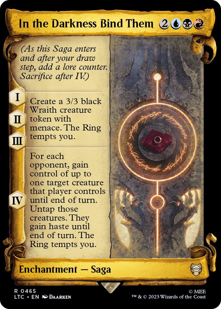 In the Darkness Bind Them [The Lord of the Rings: Tales of Middle-Earth Commander Showcase Scrolls] Magic: The Gathering