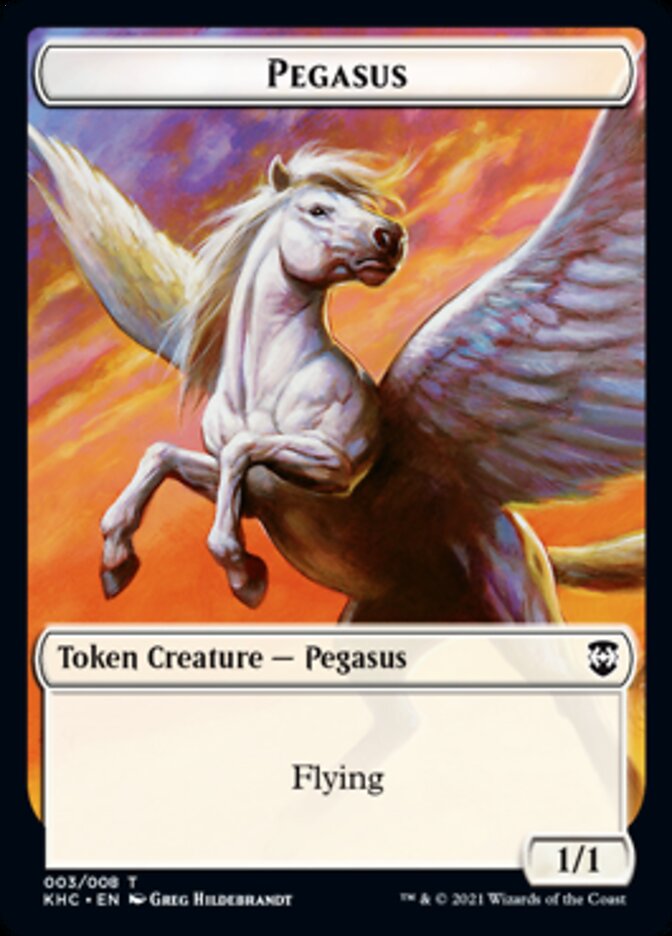 Pegasus Token [Kaldheim Commander Tokens] Magic: The Gathering