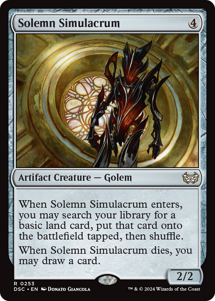 Solemn Simulacrum [Duskmourn: House of Horror Commander] Magic: The Gathering