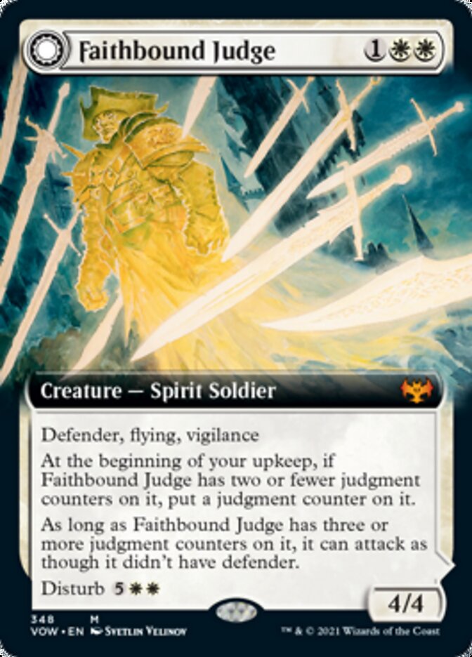 Faithbound Judge // Sinner's Judgment (Extended Art) [Innistrad: Crimson Vow] Magic: The Gathering