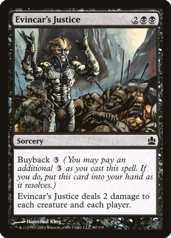 Evincar's Justice [Commander 2011] Magic: The Gathering