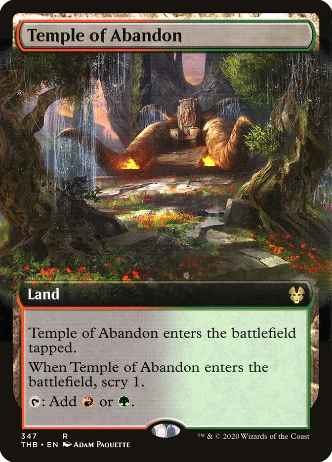 Temple of Abandon (Extended Art) [Theros Beyond Death] Magic: The Gathering