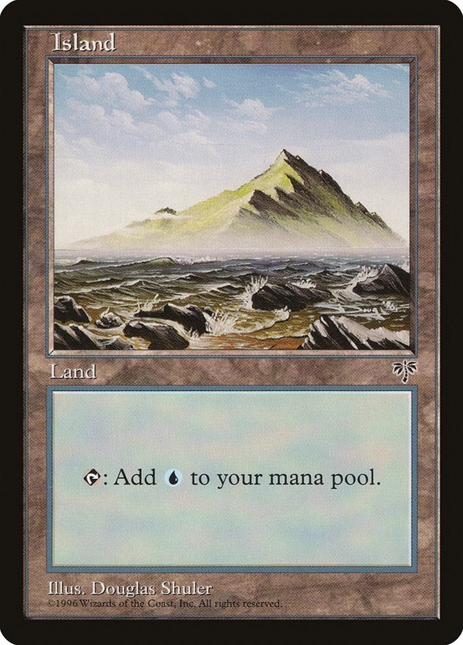 Island (No Tree / Blue Sky / Peak on Right) [Mirage] Magic: The Gathering