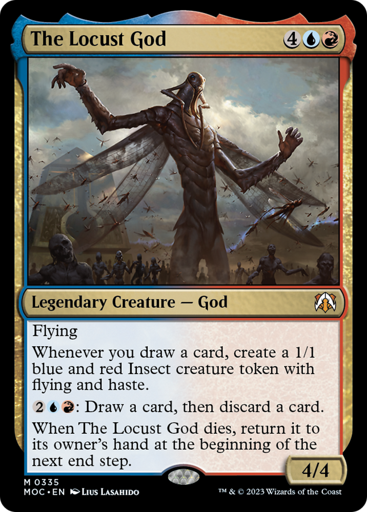 The Locust God [March of the Machine Commander] Magic: The Gathering
