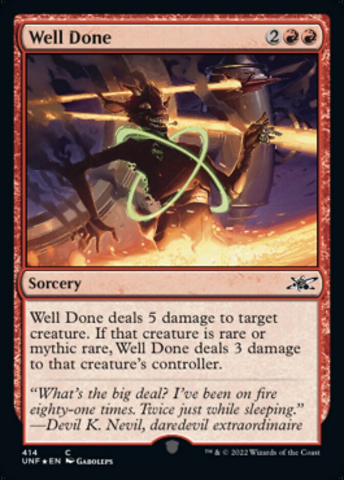 Well Done (Galaxy Foil) [Unfinity] Magic: The Gathering