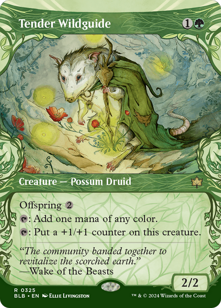 Tender Wildguide (Showcase) [Bloomburrow] Magic: The Gathering
