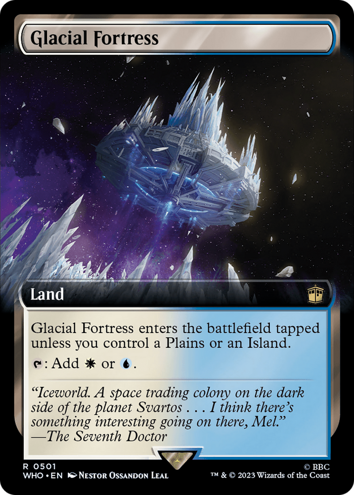 Glacial Fortress (Extended Art) [Doctor Who] Magic: The Gathering