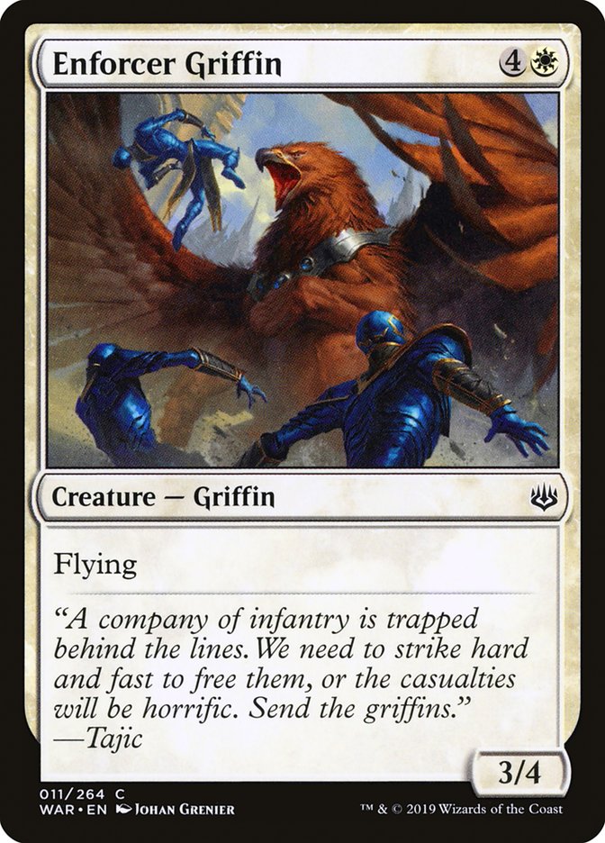 Enforcer Griffin [War of the Spark] Magic: The Gathering