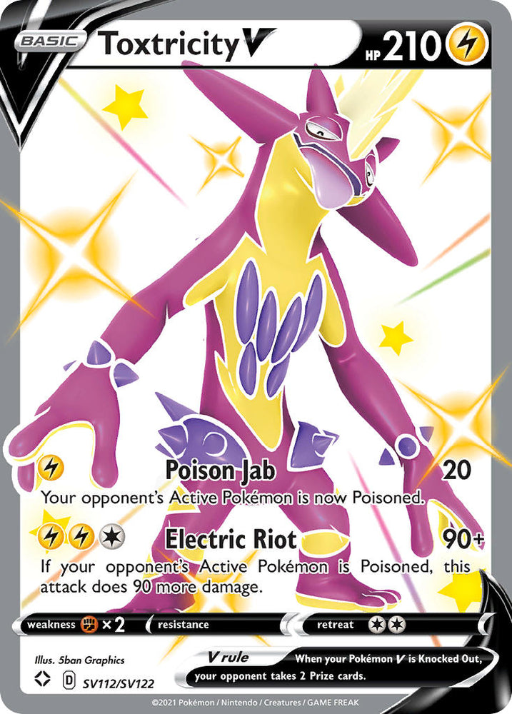 Toxtricity V (SV112/SV122) [Sword & Shield: Shining Fates] - Pokemon Cards For Your TCG Needs! Pokémon