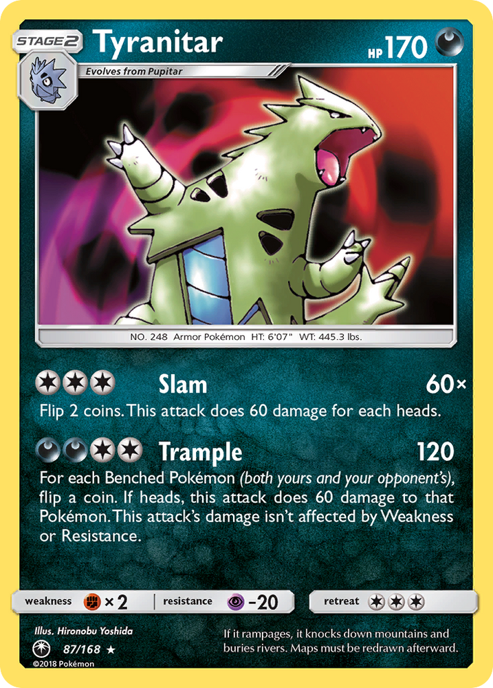 Tyranitar (87/168) [Sun & Moon: Celestial Storm] Pokémon