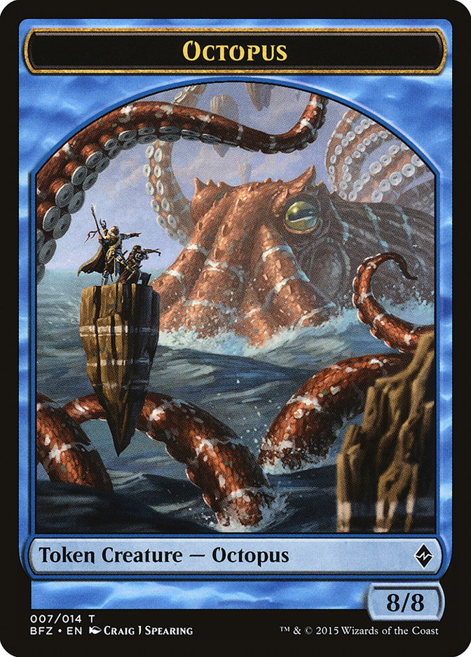 Octopus Token [Battle for Zendikar Tokens] Magic: The Gathering