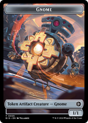 Mercenary // Gnome Double-Sided Token [Outlaws of Thunder Junction Tokens] Magic: The Gathering