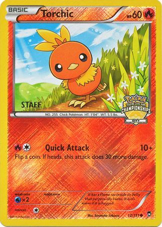 Torchic (12/111) (City Championship Promo Staff) [XY: Furious Fists] Pokémon