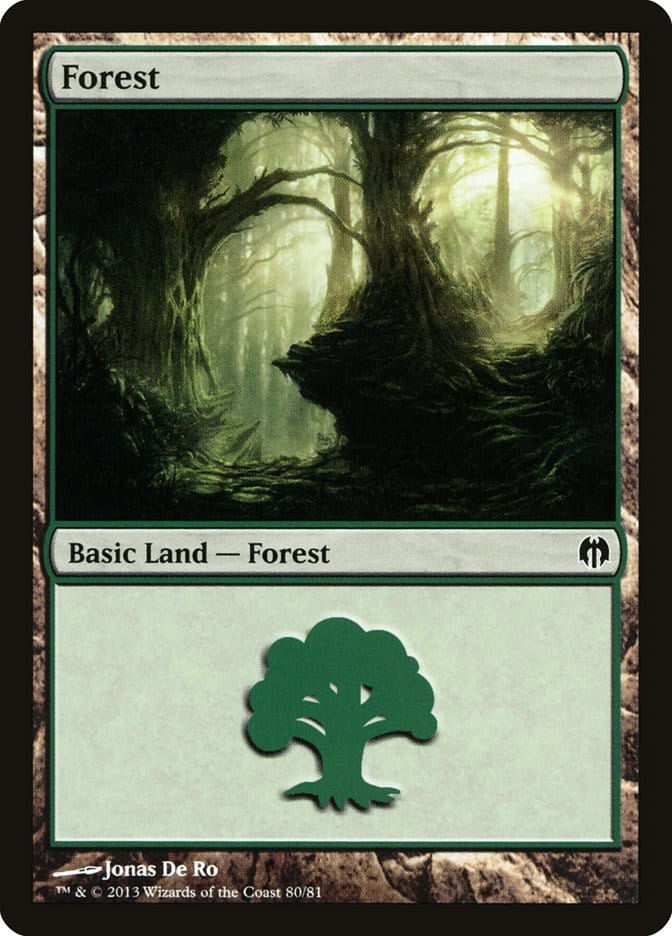 Forest (80) [Duel Decks: Heroes vs. Monsters] Magic: The Gathering
