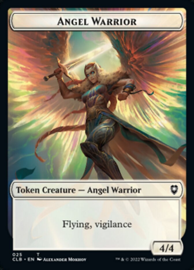 Kor Warrior // Angel Warrior Double-Sided Token [Commander Legends: Battle for Baldur's Gate Tokens] Magic: The Gathering
