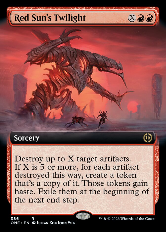 Red Sun's Twilight (Extended Art) [Phyrexia: All Will Be One] Magic: The Gathering