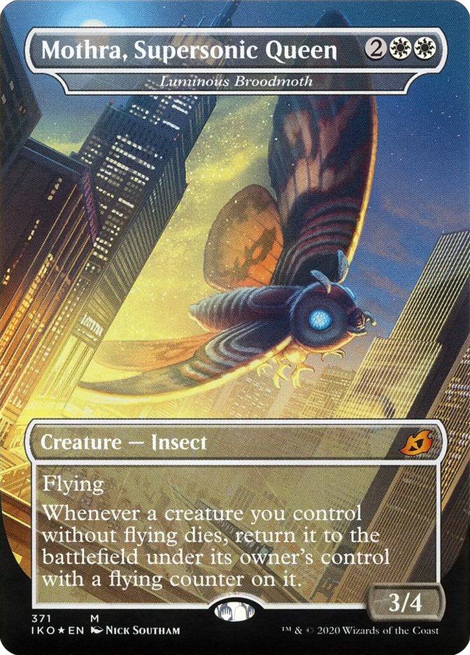 Luminous Broodmoth - Mothra, Supersonic Queen (Godzilla Series) [Ikoria: Lair of Behemoths] Magic: The Gathering