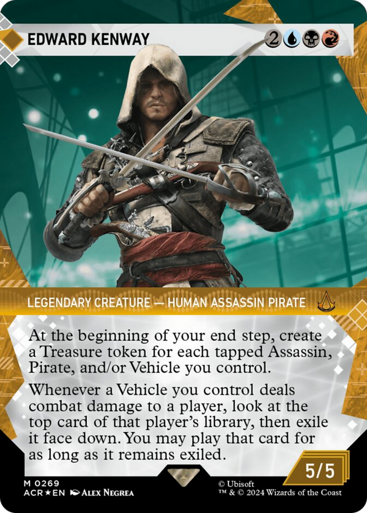 Edward Kenway (Showcase) (Textured Foil) [Assassin's Creed] Magic: The Gathering