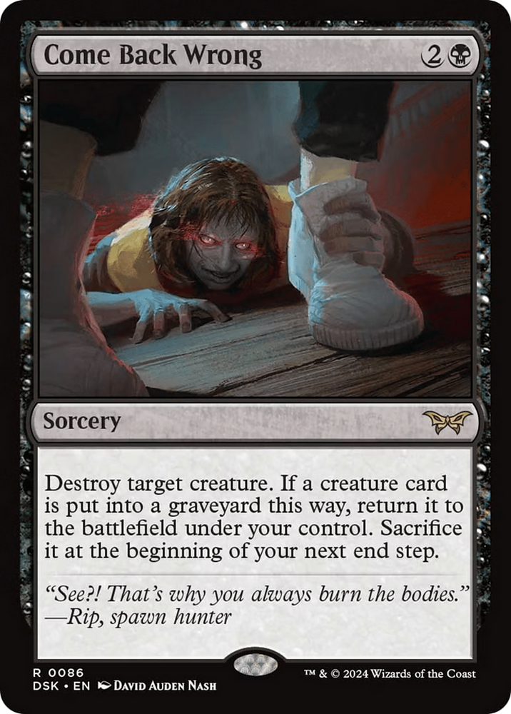 Come Back Wrong (0086) [Duskmourn: House of Horror] Magic: The Gathering