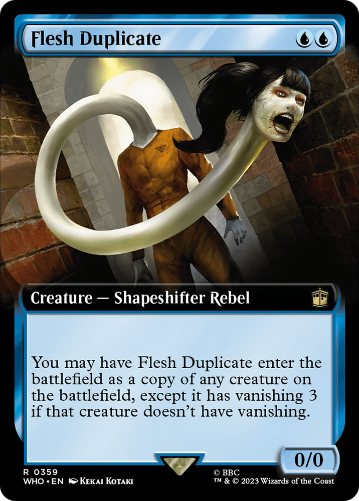 Flesh Duplicate (Extended Art) [Doctor Who] Magic: The Gathering