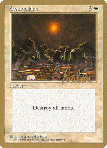 Armageddon (Preston Poulter) [Pro Tour Collector Set] Magic: The Gathering