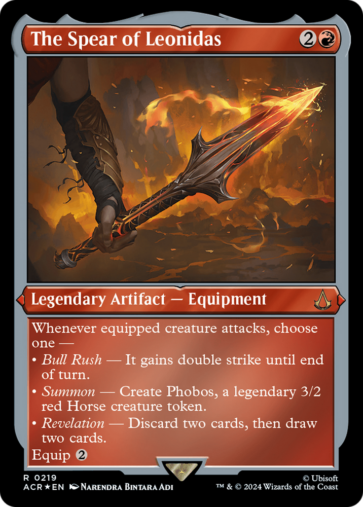 The Spear of Leonidas (Foil Etched) [Assassin's Creed] Magic: The Gathering