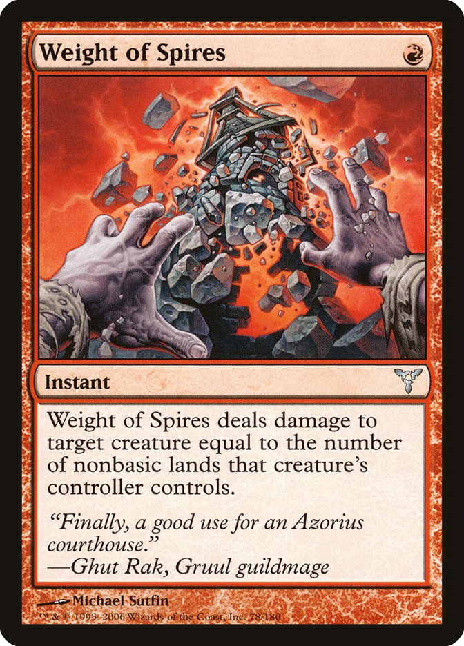 Weight of Spires [Dissension] Magic: The Gathering