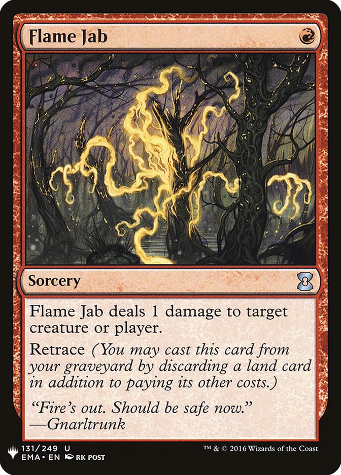 Flame Jab [Mystery Booster] Magic: The Gathering