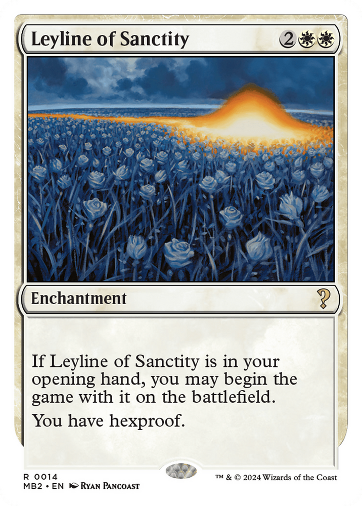 Leyline of Sanctity (White Border) [Mystery Booster 2] Magic: The Gathering