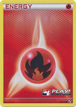 Fire Energy (106/114) (Play Pokemon Promo) [Black & White: Base Set] Pokémon