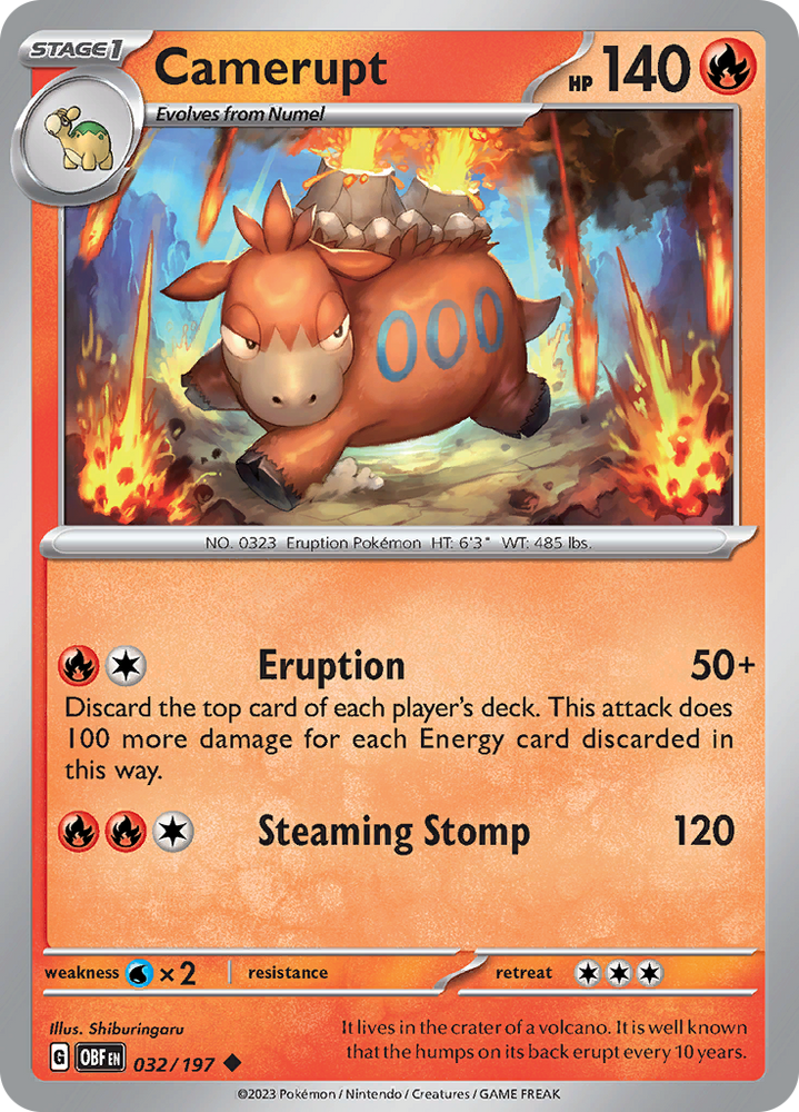 Camerupt (032/197) [Scarlet & Violet: Obsidian Flames] Pokémon