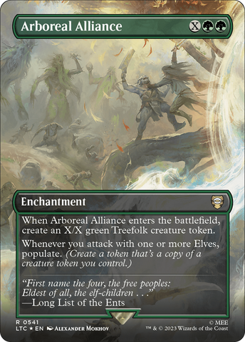 Arboreal Alliance (Borderless) (Surge Foil) [The Lord of the Rings: Tales of Middle-Earth Commander] Magic: The Gathering