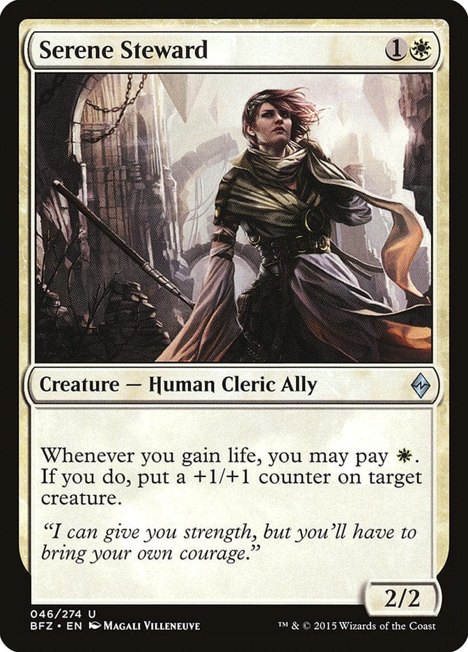 Serene Steward [Battle for Zendikar] Magic: The Gathering