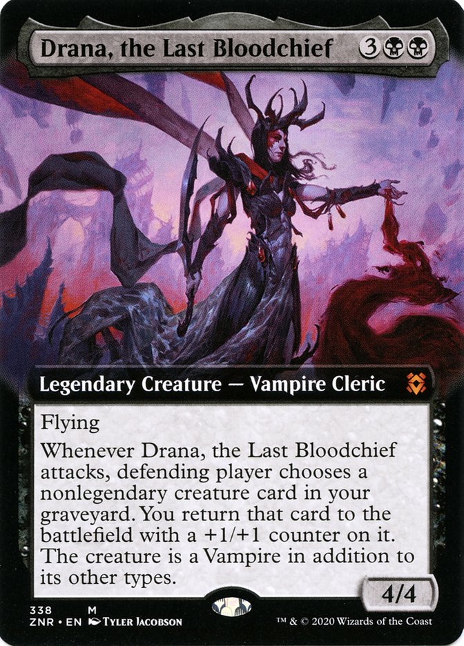 Drana, the Last Bloodchief (Extended Art) [Zendikar Rising] Magic: The Gathering
