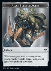 Soldier // Ajani, Sleeper Agent Emblem Double-Sided Token [Dominaria United Tokens] Magic: The Gathering