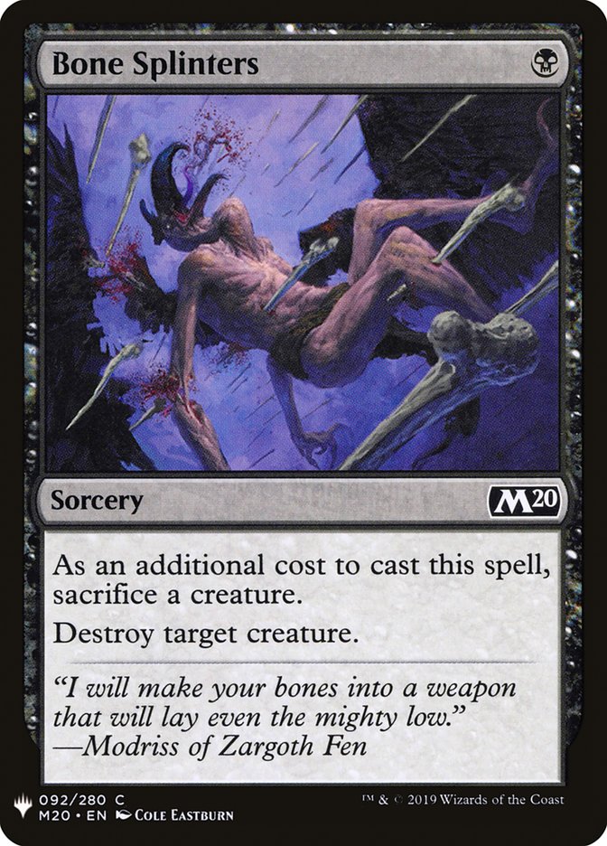 Bone Splinters [Mystery Booster] Magic: The Gathering