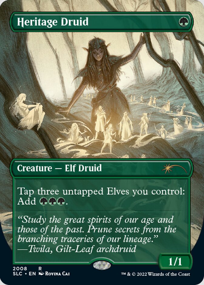 Heritage Druid (Borderless) [Secret Lair Countdown Kit] Magic: The Gathering
