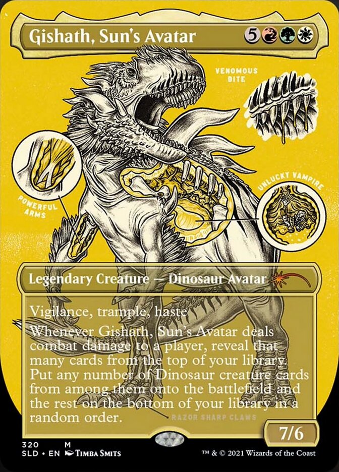 Gishath, Sun's Avatar (Borderless) [Secret Lair Drop Series] Magic: The Gathering