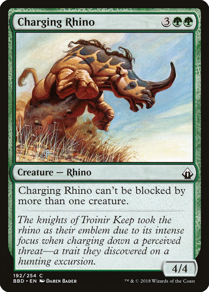 Charging Rhino [Battlebond] Magic: The Gathering